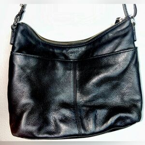 MARGOT New York Black Leather Shoulder Bag